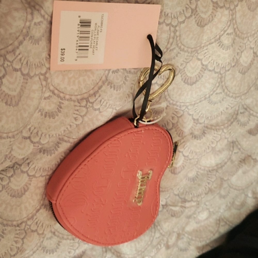 Flame scarlet heart coin purse